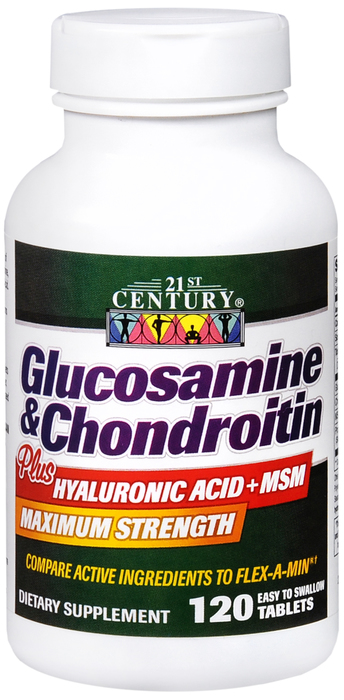 21st Century Glucosamine & Chondroitin + MSM Tablets 120ct