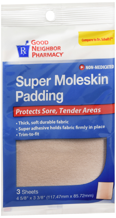 Good Neighbor Pharmacy Super Moleskin Padding Sheets 3ct