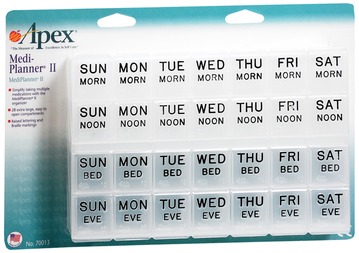 Carex Mediplanner II Pill Case 70013PKG