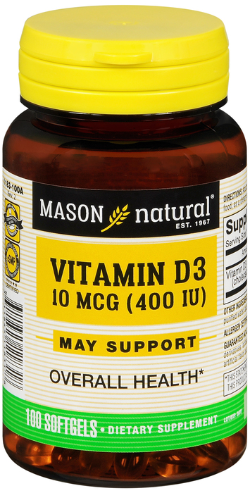 Mason Natural Vitamin D 400IU Softgel 100ct