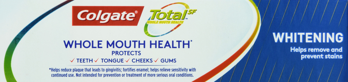 Colgate Total SF Plus Whitening Gel Toothpaste 3.3oz