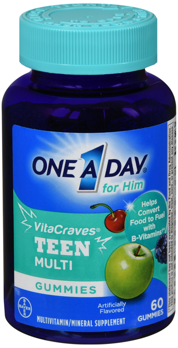 One A Day Teen For Him VitaCraves Gummies 60ct