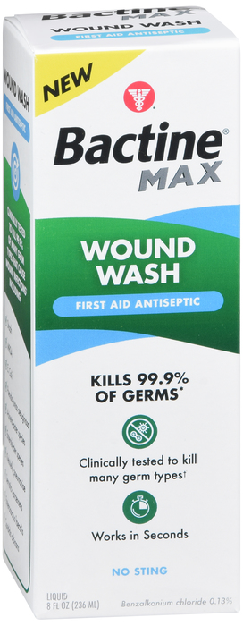 Bactine Max Wound Wash Liquid 8oz