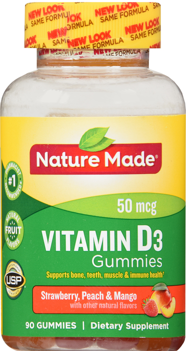 Nature Made VIT D 2000IU GUMMIE 90ct