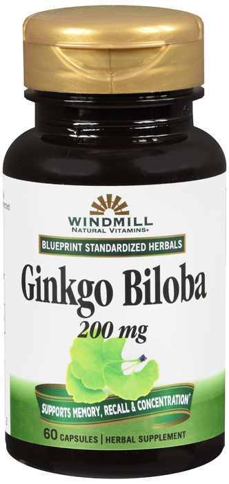 Windmill Ginkgo Biloba 200mg Capsules 60ct