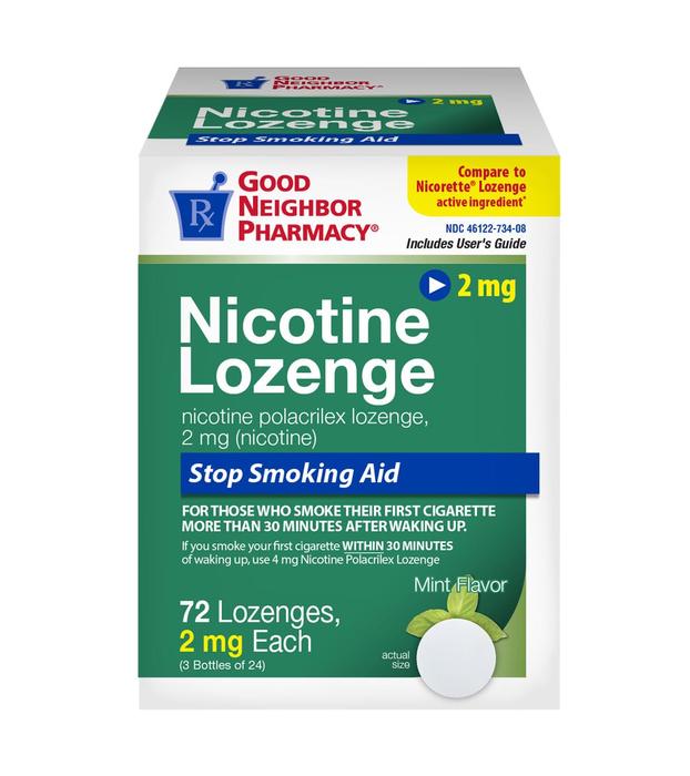 Good Neighbor Pharmacy Nicotine Lozenge 2mg Coated Mint 72ct