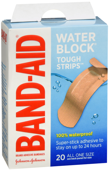 BAND-AID BANDAGES TOUGH STRIPS WATERPROOF 1SIZE 20CT