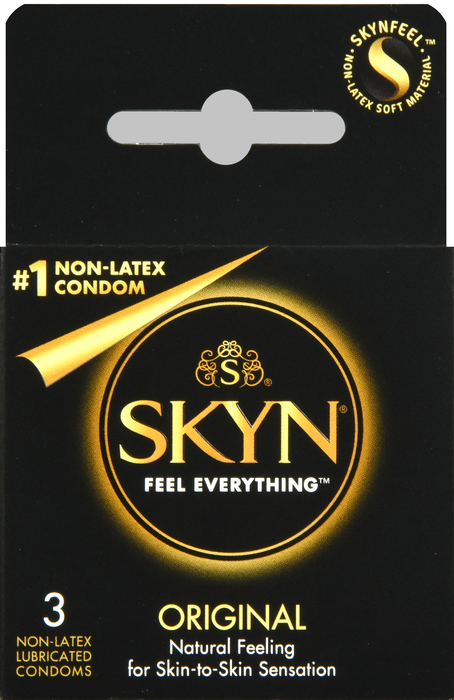 SK-YN Original Lubricated Non-Latex Condoms 3ct