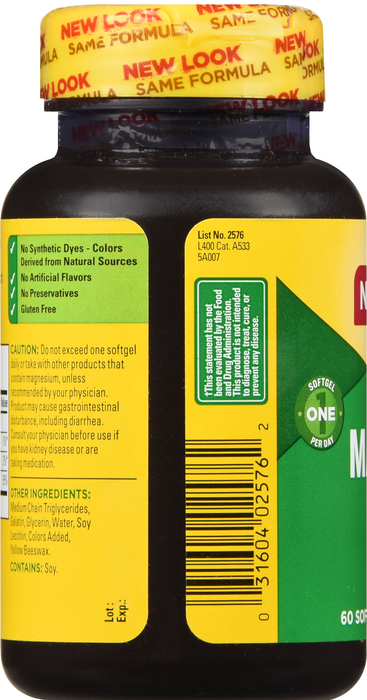 Nature Made High Potency Magnesium Liquid Softgels 60ct