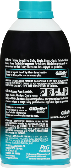 Gillette Sensitive Skin Foamy Shave Cream 11oz