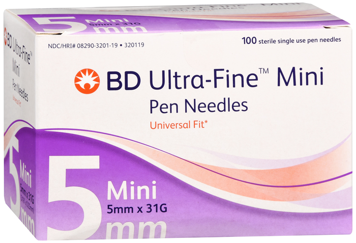 BD Ultra-Fine Mini Pen Needles 31Gx5mm 100ct