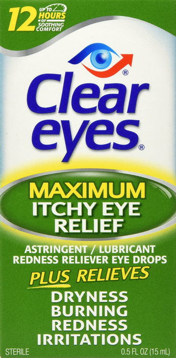 Clear Eyes Maximum Itchy Eye Relief Eye Drops 0.5oz