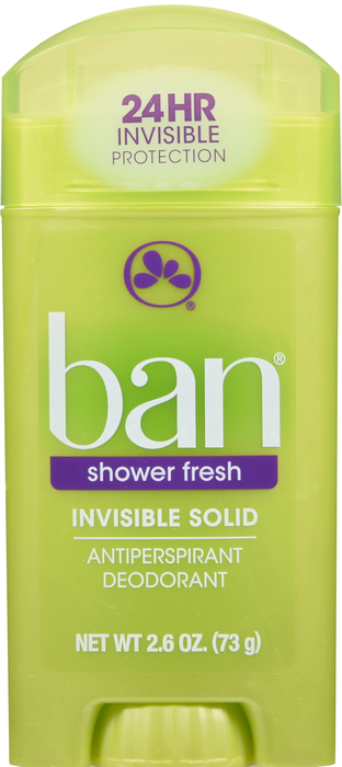 BAN INVISIBLE SOLID ANTIPERSPIRANT DEODORANT SHOWER FRESH 2.6OZ