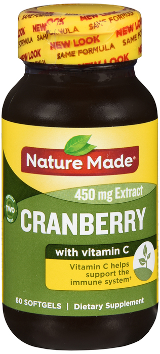 Nature Made Cranberry 450mg w/Vitamin C Softgels 60ct