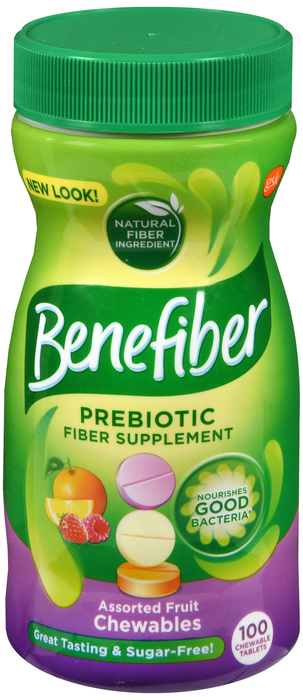 Benefiber Prebiotic Assorted Fruit Chewable Tablets 100ct