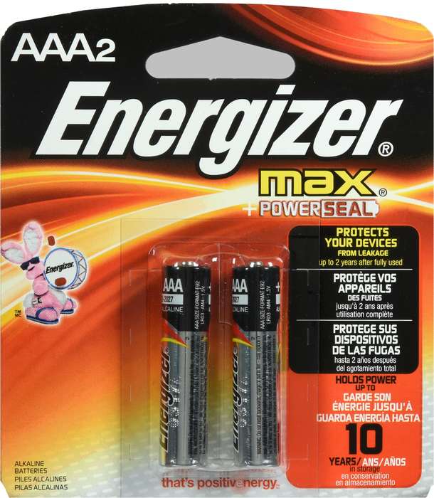 ENERGIZER MAX ALK AAA E92BP2 2PK