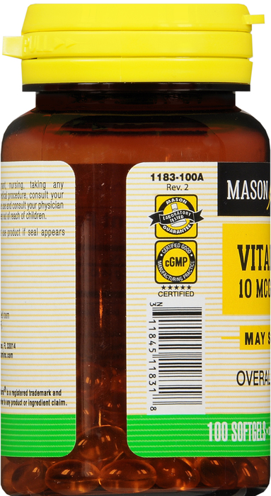 Mason Natural Vitamin D 400IU Softgel 100ct