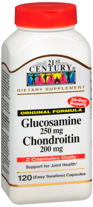 21st Century Glucosamine 250mg Chondroitin 200mg Capsules 120ct