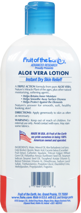 ALOE VERA LOTION 16OZ FRUIT OF THE EARTH