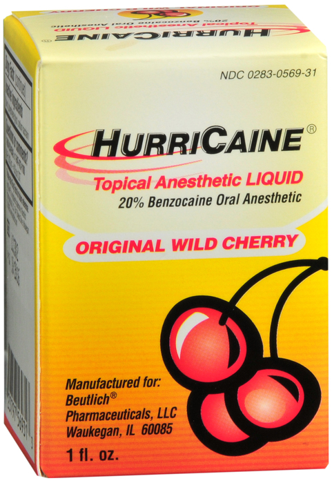 HURRICAINE 20% LIQUID JAR CHERRY 1OZ