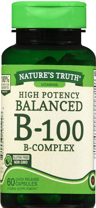 VIT B-100 COMPLEX CAPS 60CT NAT TRUTH