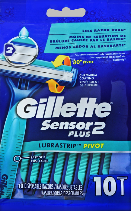 Gill Sensor2 Plus Pivot Men Disposable Razor 10ct