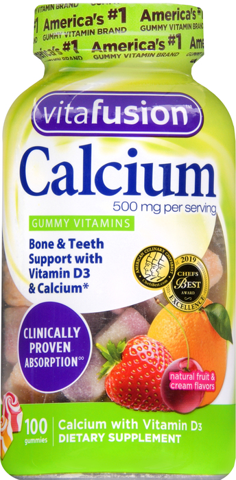 Vitafusion Calcium 500mg Gummy Vitamins 100ct