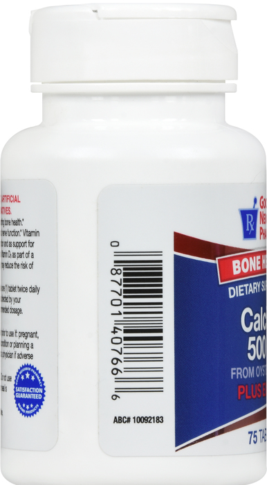 Good Neighbor Pharmacy Calcium +D3 500mg Tablets 75ct