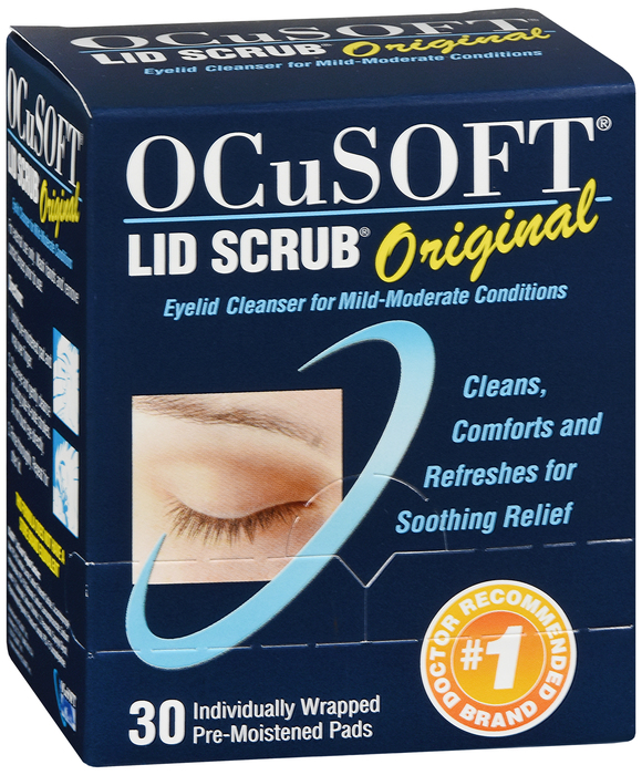 Ocusoft Eyelid Scrub Pre-Moistened Pad 30ct