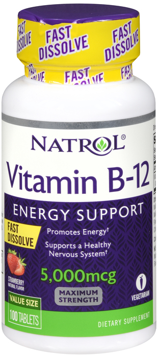 Natrol Vitamin B-12 Energy Support Fast Dissolve Tablets 100ct