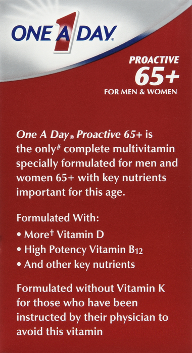 One A Day Proactive 65+ Multivitamin Tablets 150ct