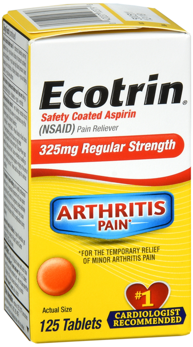 Ecotrin Arthritis Pain Regular Strength Aspirin, 325mg Tablets 125ct