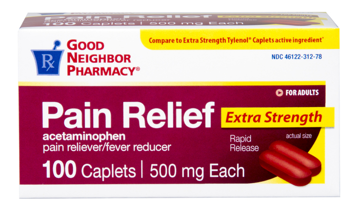 Good Neighbor Pharmacy Pain Relief Acetaminophen 500mg Caplets 100ct