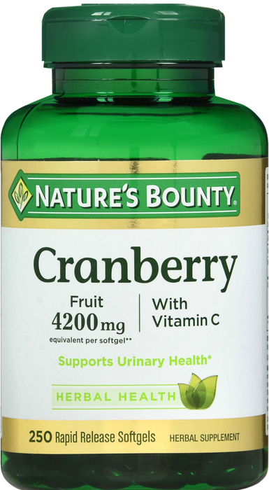 CRANBERRY 4200MG +C SGC 250CT NAT BOUNTY