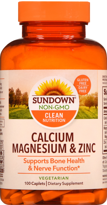 Sundown Calcium/Mag/Zinc Caplets 100ct