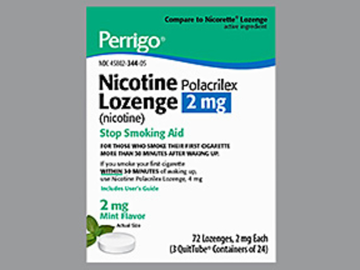 Nicotine 2mg Polacrilex Mint Lozenge 3x24