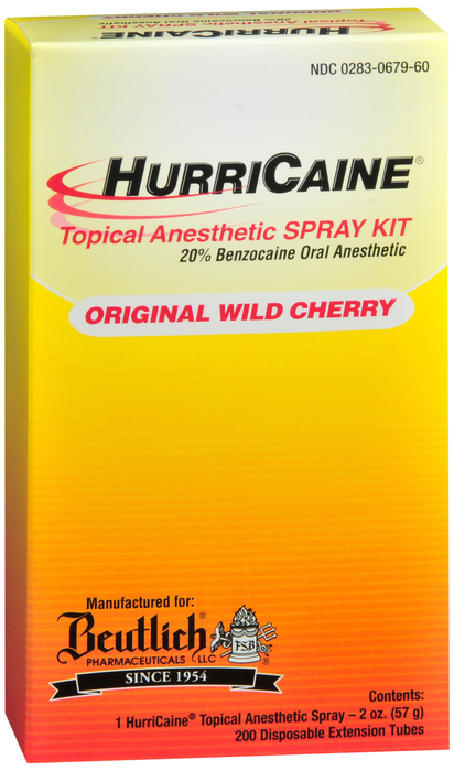 HURRICAINE 20% SPY CHERY 2OZ+200CT TUBE