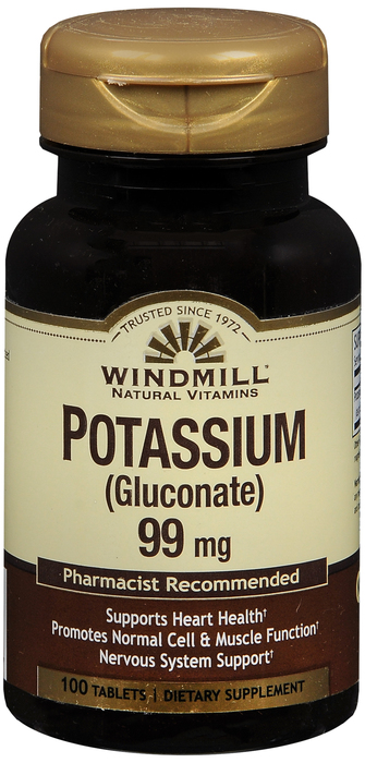 POTASSIUM GLUC 99MG TABLET 100CT WINDML