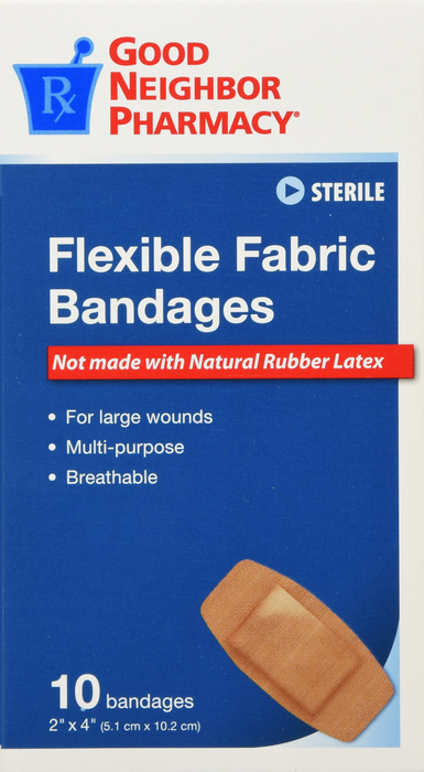 Good Neighbor Pharmacy Bandages Flexible Fabric 2x4 10ct