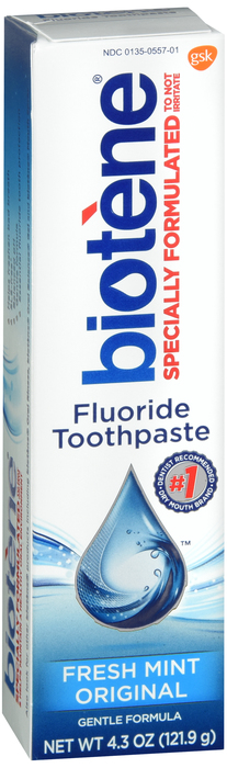 Biotene Fluoride Fresh Mint Original Toothpaste 4.3oz