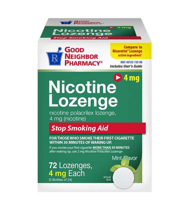 Good Neighbor Pharmacy Nicotine Lozenge 4mg Coated Mint 72ct