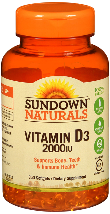 Sundown Vitamin D-3 2000IU Softgel 350ct