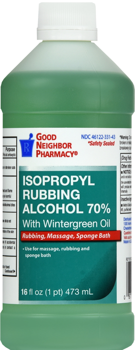 Good Neighbor Pharmacy Alcohol Isopropyl 70% Wintergreen Liquid 12x16oz