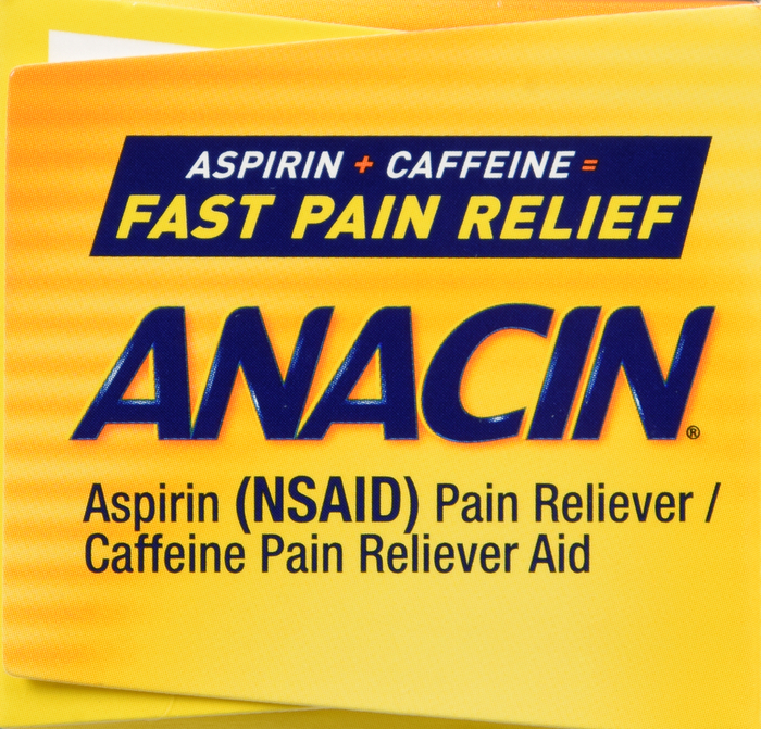 Anacin Aspirin + Caffeine Tablets 100ct