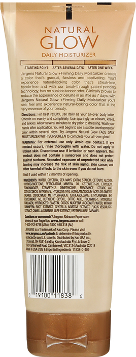 Jergens Natural Glow Firming Daily Moisturizer Medium/Tan 7.5oz