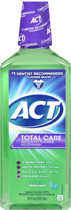 ACT Total Care Fluoride Mouthwash Fresh Mint 18oz