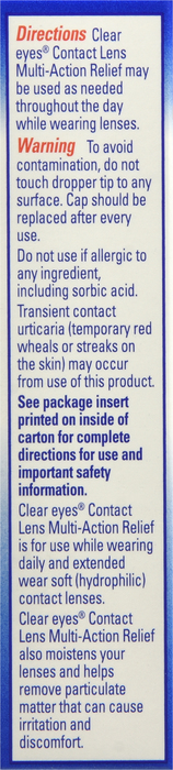 Clear Eyes Contact Lens Relief Drops 0.5oz