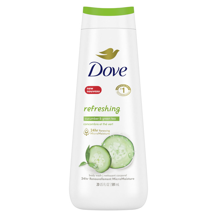 DOVE REFRESHING CUCUMBER&GR TEA WSH 20OZ