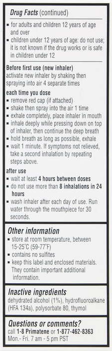 PRIMATENE MIST EPINEPHRINE INHLER 11.7GM