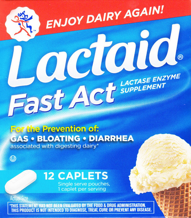 LACTAID FAST ACTING CAPLET 12CT